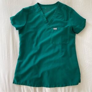 Figs XS Hunter Green Catarina Scrub Top